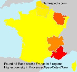 Surname Raco in France Surname Raco in France