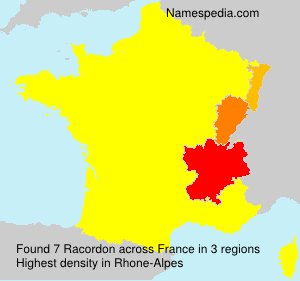 Surname Racordon in France Surname Racordon in France