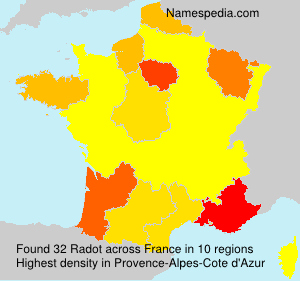 Surname Radot in France Surname Radot in France