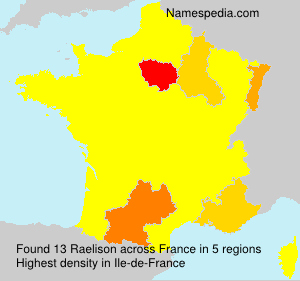 Surname Raelison in France Surname Raelison in France