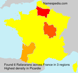 Surname Rafararano in France Surname Rafararano in France