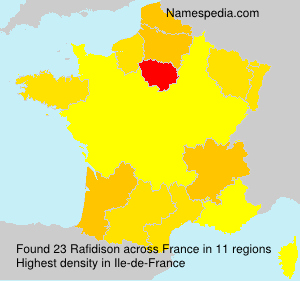 Surname Rafidison in France Surname Rafidison in France