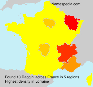 Surname Raggini in France Surname Raggini in France