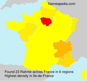 Surname Rahme in France Surname Rahme in France