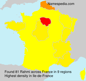 Surname Rahmi in France Surname Rahmi in France