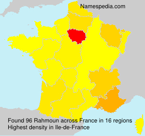 Surname Rahmoun in France Surname Rahmoun in France