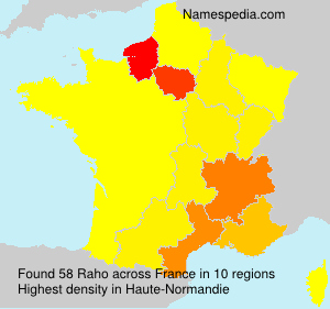 Surname Raho in France Surname Raho in France