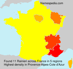 Surname Rainieri in France Surname Rainieri in France