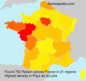 Surname Raison in France Surname Raison in France