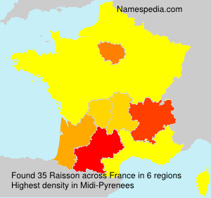 Surname Raisson in France Surname Raisson in France