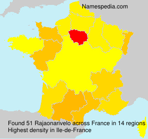 Surname Rajaonarivelo in France Surname Rajaonarivelo in France