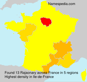 Surname Rajaonary in France Surname Rajaonary in France