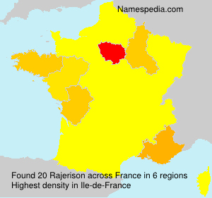 Surname Rajerison in France Surname Rajerison in France