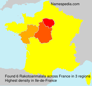 Surname Rakotoarimalala in France Surname Rakotoarimalala in France