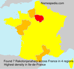 Surname Rakotonjanahary in France Surname Rakotonjanahary in France