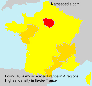 Surname Ramdin in France Surname Ramdin in France