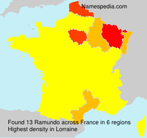 Surname Ramundo in France Surname Ramundo in France