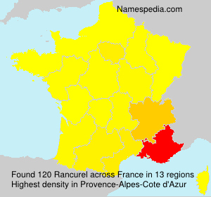 Surname Rancurel in France Surname Rancurel in France