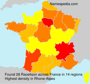 Surname Raoelison in France Surname Raoelison in France