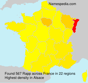 Surname Rapp in France Surname Rapp in France