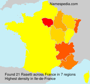 Surname Rasetti in France Surname Rasetti in France