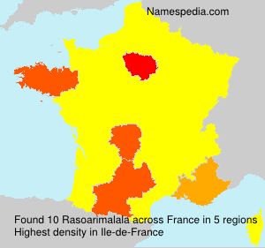 Surname Rasoarimalala in France Surname Rasoarimalala in France