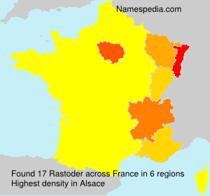 Surname Rastoder in France Surname Rastoder in France
