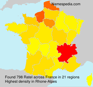 Surname Ratel in France Surname Ratel in France