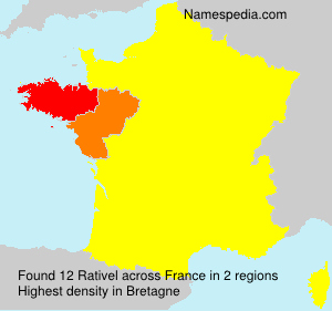 Surname Rativel in France Surname Rativel in France