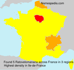 Surname Ratovelomanana in France Surname Ratovelomanana in France