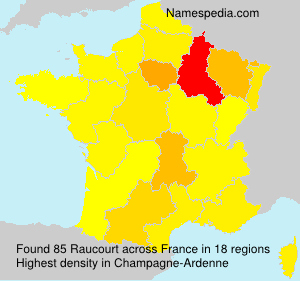 Surname Raucourt in France Surname Raucourt in France