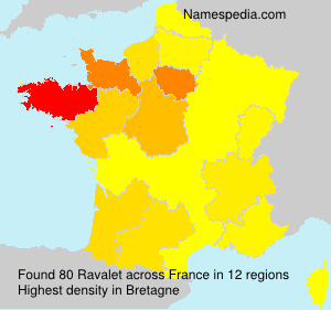 Surname Ravalet in France Surname Ravalet in France