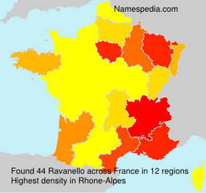 Surname Ravanello in France Surname Ravanello in France