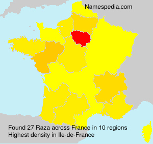 Surname Raza in France Surname Raza in France