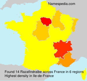 Surname Razafindraibe in France Surname Razafindraibe in France