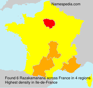 Surname Razakamanana in France Surname Razakamanana in France