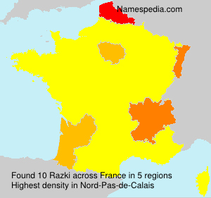 Surname Razki in France Surname Razki in France