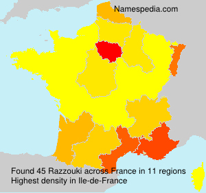 Surname Razzouki in France Surname Razzouki in France