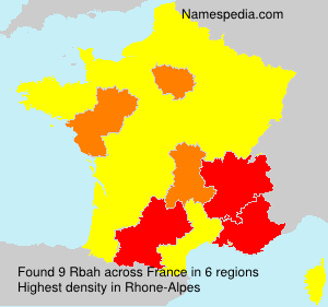 Surname Rbah in France
