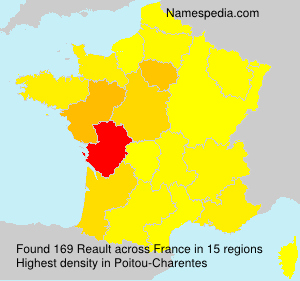 Surname Reault in France Surname Reault in France