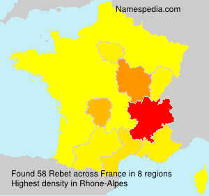 Surname Rebet in France Surname Rebet in France