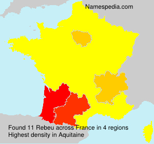 Surname Rebeu in France Surname Rebeu in France