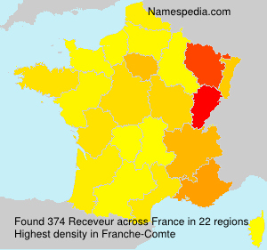 Surname Receveur in France Surname Receveur in France