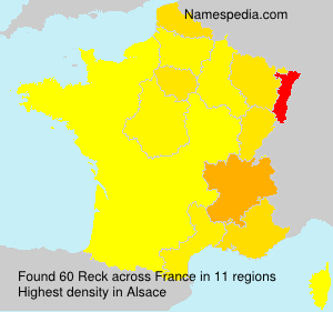 Surname Reck in France Surname Reck in France