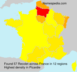 Surname Recolet in France Surname Recolet in France