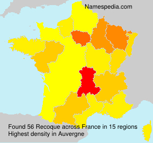 Surname Recoque in France Surname Recoque in France