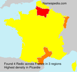 Surname Redic in France Surname Redic in France