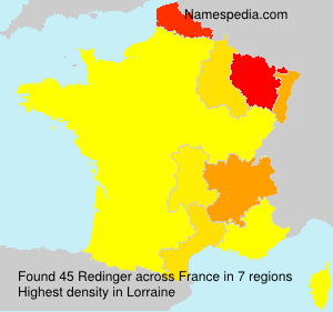 Surname Redinger in France Surname Redinger in France