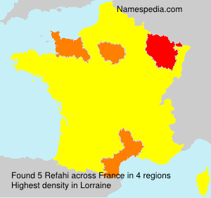 Surname Refahi in France Surname Refahi in France