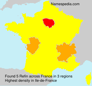 Surname Refin in France Surname Refin in France
